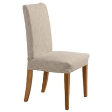 Stretch Faux Linen Dining Chair Cover Only
